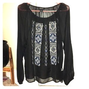Lucky Brand Sheer Blouse